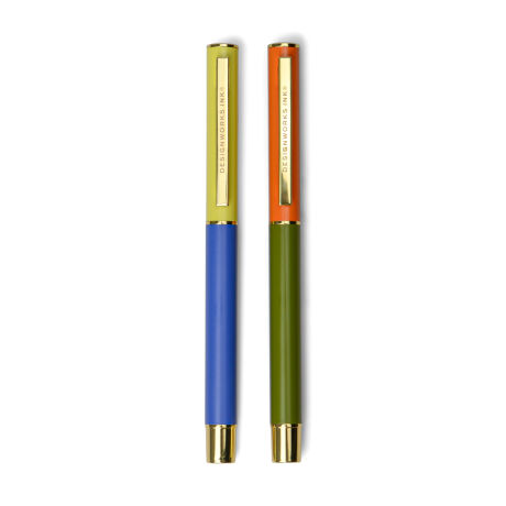 2'Lİ TÜKENMEZ KALEM - COLOUR BLOCK PENS COBALT+ARMY GREEN /SET OF 2) - 1