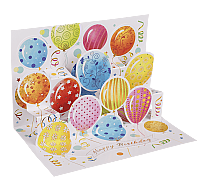 3 BOYUTLU DOĞUMGÜNÜ KARTI (Zarflı - 4 Farklı Çeşit) - POP-UP PRESENT CARD HAPPY BIRTHDAY (With Envelope - 4 Assorted) - 4