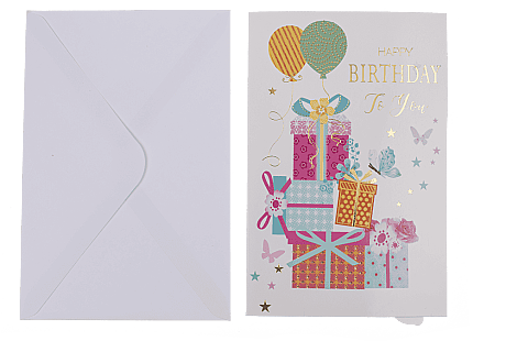 3 BOYUTLU DOĞUMGÜNÜ KARTI (Zarflı - 4 Farklı Çeşit) - POP-UP PRESENT CARD HAPPY BIRTHDAY (With Envelope - 4 Assorted) - 6