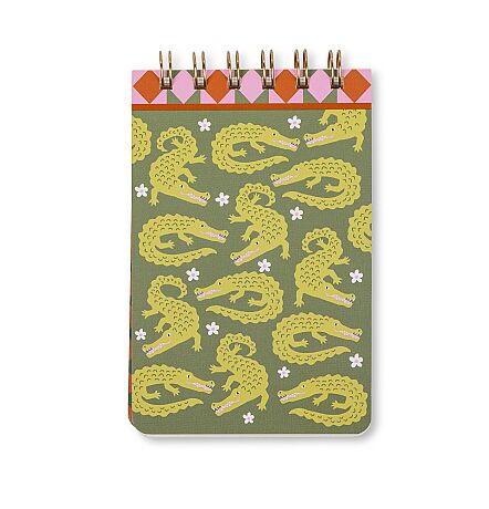 A DOPO NOT DEFTERİ TİMSAH 8,9x14,6 cm. - A DOPO CROCODILE TWIN WIRE NOTEPAD - 1