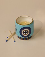 ADOPO SERAMİK KUTULU MUM GÖZ-INCENSE&SMOKE 226 gr. - ADOPO EYE CERAMIC CANDLE-INCENSE&SMOKE BOXED - Thumbnail