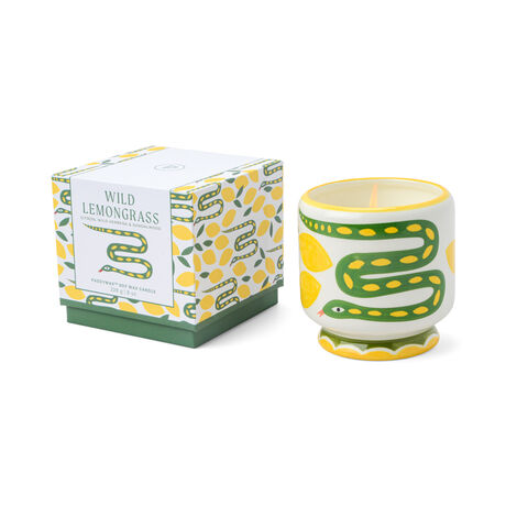 ADOPO SERAMİK KUTULU MUM YILAN-WILD LEMONGRASS 226 gr.- ADOPO SNAKE CERAMIC CANDLE WILD LEMONGRASS BOXED