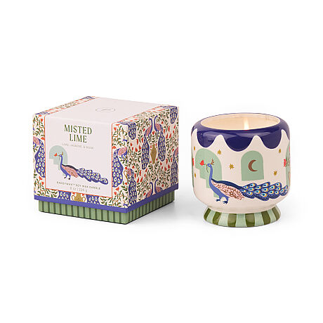 ADOPO TAVUS KUŞU SERAMİK KUTULU MUM MISTED LIME 226 gr. - ADOPO PEACOCK CERAMIC CANDLE MISTED LIME - 3