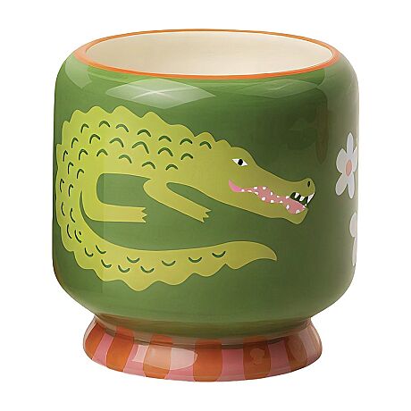 ADOPO TİMSAH SERAMİK KUTULU MUM PRICKLY PEAR 226 gr. - ADOPO CROCODILE CERAMIC CANDLE PRICKLY PEAR - 1