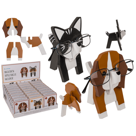 AHŞAP GÖZLÜK TUTUCU (KEDİ,KÖPEK)-WOODEN SPECTACLE HOLDER