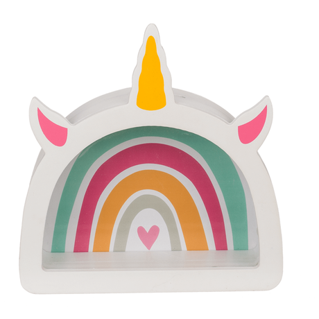 AHŞAP PARA KUTUSU UNICORN - WOODEN SAVING BOX UNICORN 18X18 cm.