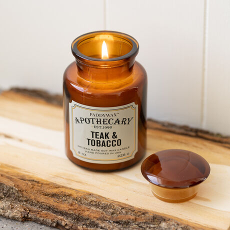 APOTHECARY CAM MUM TEAK&TOBACCO 226 GR. - APOTHECARY GLASS JAR CANDLE TEAK&TOBACCO