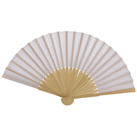 BAMBU YELPAZE BEYAZ 21 cm. - BAMBOO FAN SHINE WHITE - Thumbnail