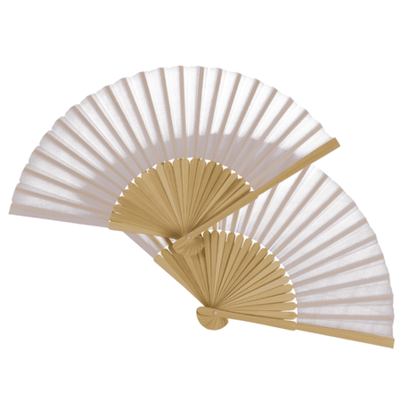 BAMBU YELPAZE BEYAZ 21 cm. - BAMBOO FAN SHINE WHITE