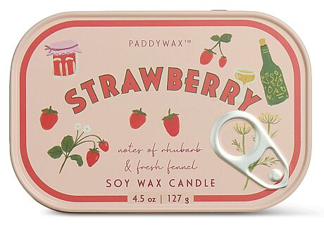 BISTRO ÇİLEK TENEKE MUM STRAWBERRY 127 gr. - BISTRO STRAWBERRY PRINTED TIN CANDLE STRAWBERRY - 1