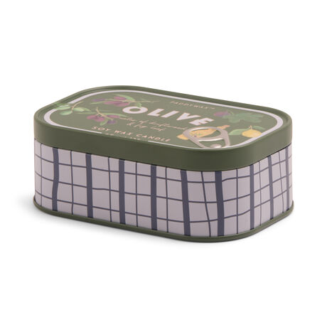 BISTRO METAL MUM ZEYTIN-FIG&OLIVE 127 gr. - BISTRO OLIVE PRINTED TIN CANDLE-FIG&OLIVE