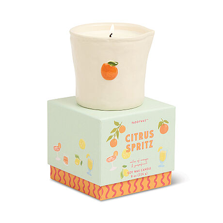 BISTRO PORTAKAL KUTULU SERAMİK MUM CITRUS SPRITZ 226 gr. - BISTRO ORANGE EMBOSSED CERAMIC CANDLE CITRUS SPRITZ - 2