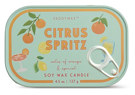 BISTRO PORTAKAL TENEKE MUM ORANGE CITRUS SPRITZ 127 gr. - BISTRO ORANGE PRINTED TIN CANDLE ORANGE CITRUS SPRITZ - 1
