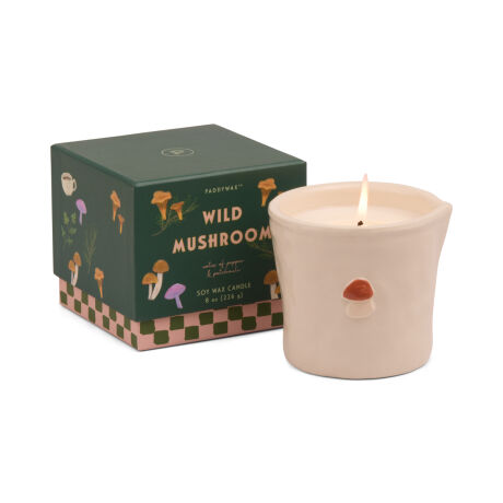 BISTRO SERAMİK KUTULU MANTAR-WILD MUSHROOM 226 gr. - BISTRO MUSHROOM EMBOSSED CERAMIC CANDLE-WILD MUSHROOM BOXED - 1