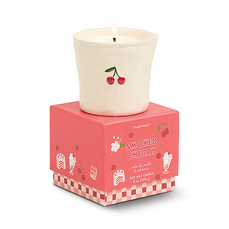 BISTRO VİŞNE KUTULU SERAMİK MUM SMOKED CHERRY 226 gr. - BISTRO CHERRY EMBOSSED CERAMIC CANDLE SMOKED CHERRY - 2
