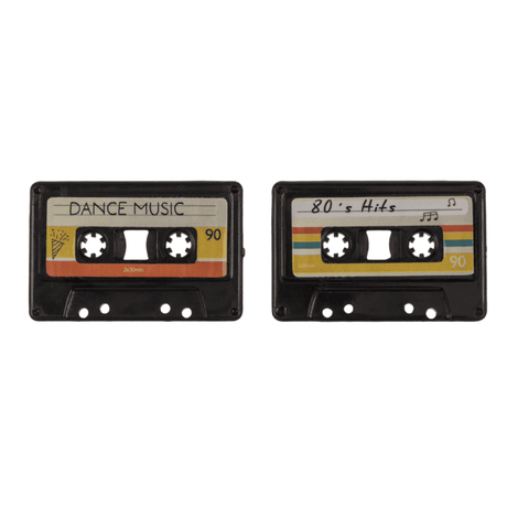 BUZDOLABI MAGNET KASET (4'LÜ PAKET) - FRIDGE MAGNET- RETRO CASSETTE