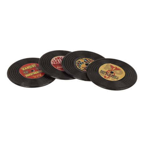 BUZDOLABI MAGNET PLAK (4'LÜ PAKET) - FRIDGE MAGNET- RETRO VINYL