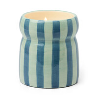 CABANA SERAMİK KUTULU MUM MAVİ ÇİZGİLİ-WARM CIDER 184 gr. - CABANA BLUE/NAVY STRIPED CERAMIC CANDLE-WARM CIDER - Thumbnail