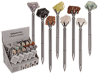 ÇAKRA KRİSTAL TAŞLI BALLPOINT TÜKENMEZ KALEM (8 Çeşit) - GEMSTONE BALLPOINT PEN CHAKRA CRYSTALS (8 Assorted) - 1