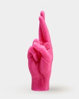 CANDLEHAND CROSSED FINGERS MUM PEMBE - Thumbnail
