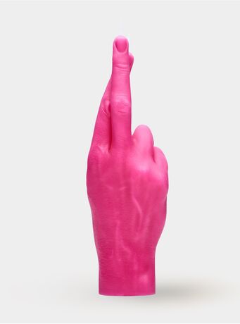 CANDLEHAND CROSSED FINGERS MUM PEMBE