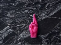 CANDLEHAND CROSSED FINGERS MUM PEMBE - Thumbnail