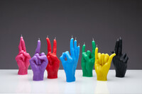 CANDLEHAND CROSSED FINGERS MUM PEMBE - Thumbnail