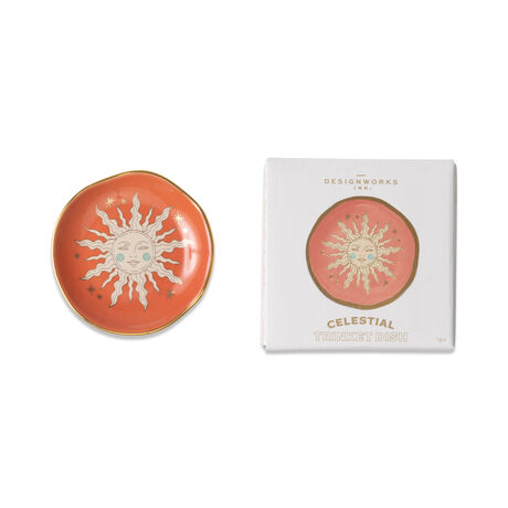 CELESTIAL CERAMIC TRINKET DISH - TERRACOTTA SUN