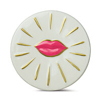 CHARMED KUTULU PEMBE CAM MUM LIPS LID/SMOKED CHERRY 226 gr. - CHARMED PINK GLASS CANDLE WITH LIPS LID/SMOKED CHERRY - 2