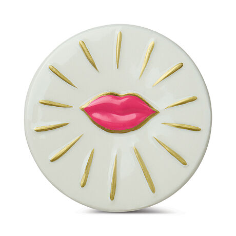 CHARMED KUTULU PEMBE CAM MUM LIPS LID/SMOKED CHERRY 226 gr. - CHARMED PINK GLASS CANDLE WITH LIPS LID/SMOKED CHERRY - 2