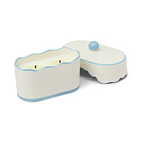 CHERIE KUTULU MAVİ SERAMİK KAPAKLI MUM LAVENDER&THYME 155 gr. - CHERIE CERAMIC DISH CANDLE BLUE/LAVENDER&THYME - 1