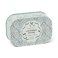 CHERIE MAVİ&BEYAZ TENEKE MUM 127 gr. CHERIE PRINTED TIN CANDLE BLUE&WHITE/LAVENDER&THYME - 2