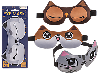 ÇOCUKLAR İÇİN GÖZ MASKESİ (4 Çeşit: Kedi, Köpek, Baykuş, Kurt) - EYE MASK FOR KIDS (4 Assorted Cat, Dog, Owl, Wolf) - 1