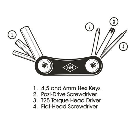 GENTLEMEN'S HARDWARE MİNİ BİSİKLET ÇOK AMAÇLI ALET-POCKET BICYCLE MULTI-TOOL