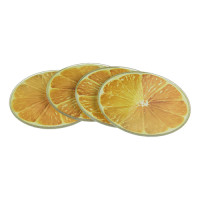 GLASS COASTER SET - FRUITS - Cam Bardak Altlıkları - Meyveler - 4lü Set - Thumbnail