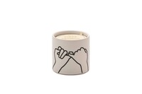 PADDYWAX IMPRESSIONS EL İŞARETLERİ SERAMİK MUM BEYAZ - IMPRESSIONS 5.75 oz. WHITE CERAMIC WITH PINKY PROMISE WILD - Thumbnail