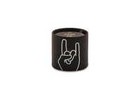 PADDYWAX IMPRESSIONS EL İŞARETLERİ SERAMİK MUM SİYAH - IMPRESSIONS 5.75 oz. BLACK CERAMIC WITH ROCK ON LEATHER & OAKMOSS - Thumbnail