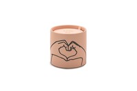 PADDYWAX IMPRESSIONS EL İŞARETLERİ SERAMİK MUM PEMBE - IMPRESSIONS 5.75 oz. DUSTY PINK CERAMIC WITH HEART TOBACCO - Thumbnail