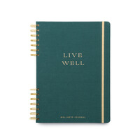 Designworks Ink - JUMBO BOY AYRAÇLI SPİRALLİ DEFTER 26 x 20,5 cm - GUIDED WELLNESS JOURNAL - LIVE WELL