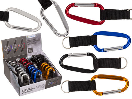 KARABİNER ANAHTARLIK (6 FARKLI RENK) - METAL CARABINER WITH KEYRING