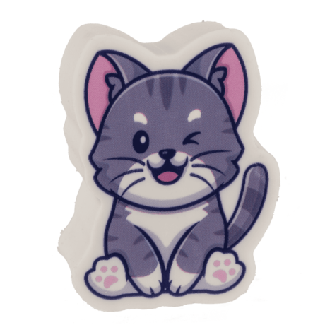 KEDİ SİLGİ (4 ÇEŞİT) 4,2x2,3 cm. - ERASER CAT - 4