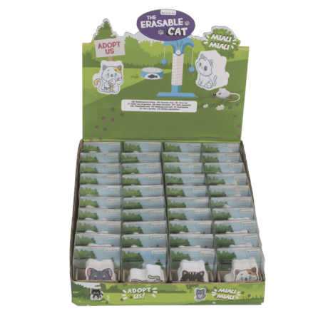 KEDİ SİLGİ (4 ÇEŞİT) 4,2x2,3 cm. - ERASER CAT - 6