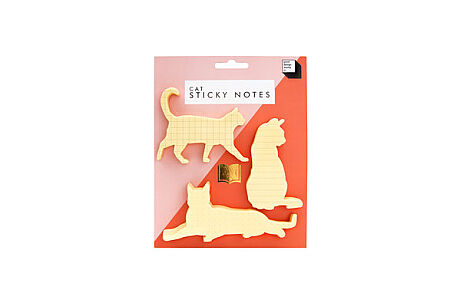 KEDİ YAPIŞKANLI NOTLUK (3'LÜ SET) - CAT STICKY NOTES - 3