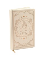 KIRIK BEYAZ SERT KAPAK DEFTER 21x13 cm. - BOOKCLOTH HARDCOVER OFF-WHITE ZODIAC, GUIDED BY THE STARS - Thumbnail