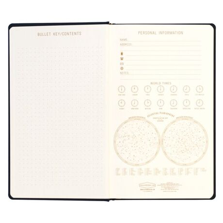 LACİVERT SERT KAPAK DEFTER 21x13 cm - BOOKCLOTH HARDCOVER JOURNAL IT IS WRITTEN IN THE STARS