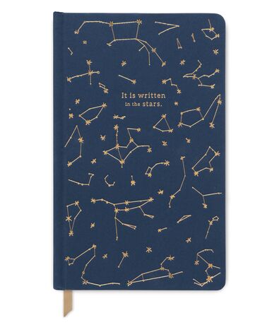 LACİVERT SERT KAPAK DEFTER 21x13 cm - BOOKCLOTH HARDCOVER JOURNAL IT IS WRITTEN IN THE STARS