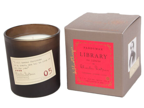 LİBRARY CAM MUM - LIBRARY CANDLE CHARLES DICKENS TANGERINE/JUNIPER/CLOVE 170 gr