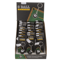 METAL ANAHTARLIK 8 BİLARDO TOPU - METAL KEYCHAIN POOL BALL BLACK 8 - Thumbnail