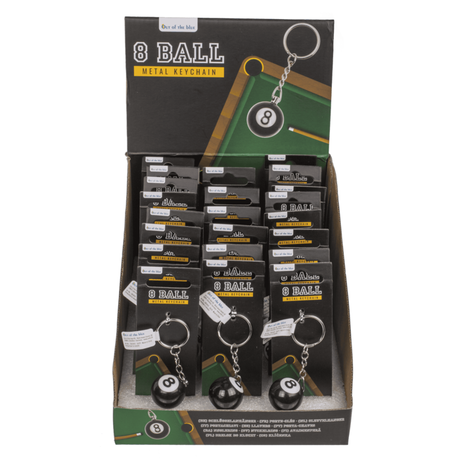 METAL ANAHTARLIK 8 BİLARDO TOPU - METAL KEYCHAIN POOL BALL BLACK 8