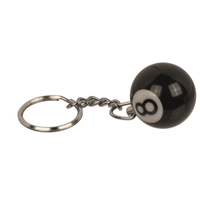 METAL ANAHTARLIK 8 BİLARDO TOPU - METAL KEYCHAIN POOL BALL BLACK 8 - Thumbnail